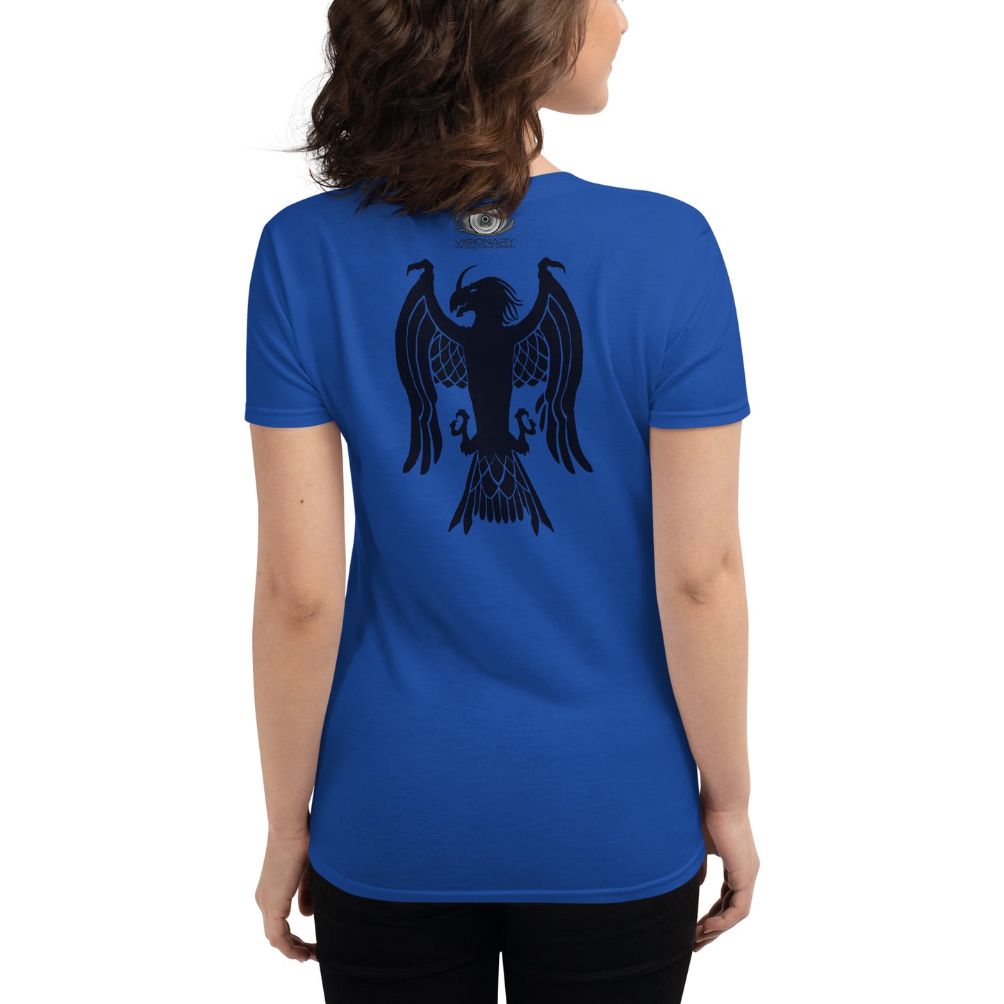 Women's Short Sleeve T-Shirt “Dragon Hawk” Adventurers Front/Crest Back