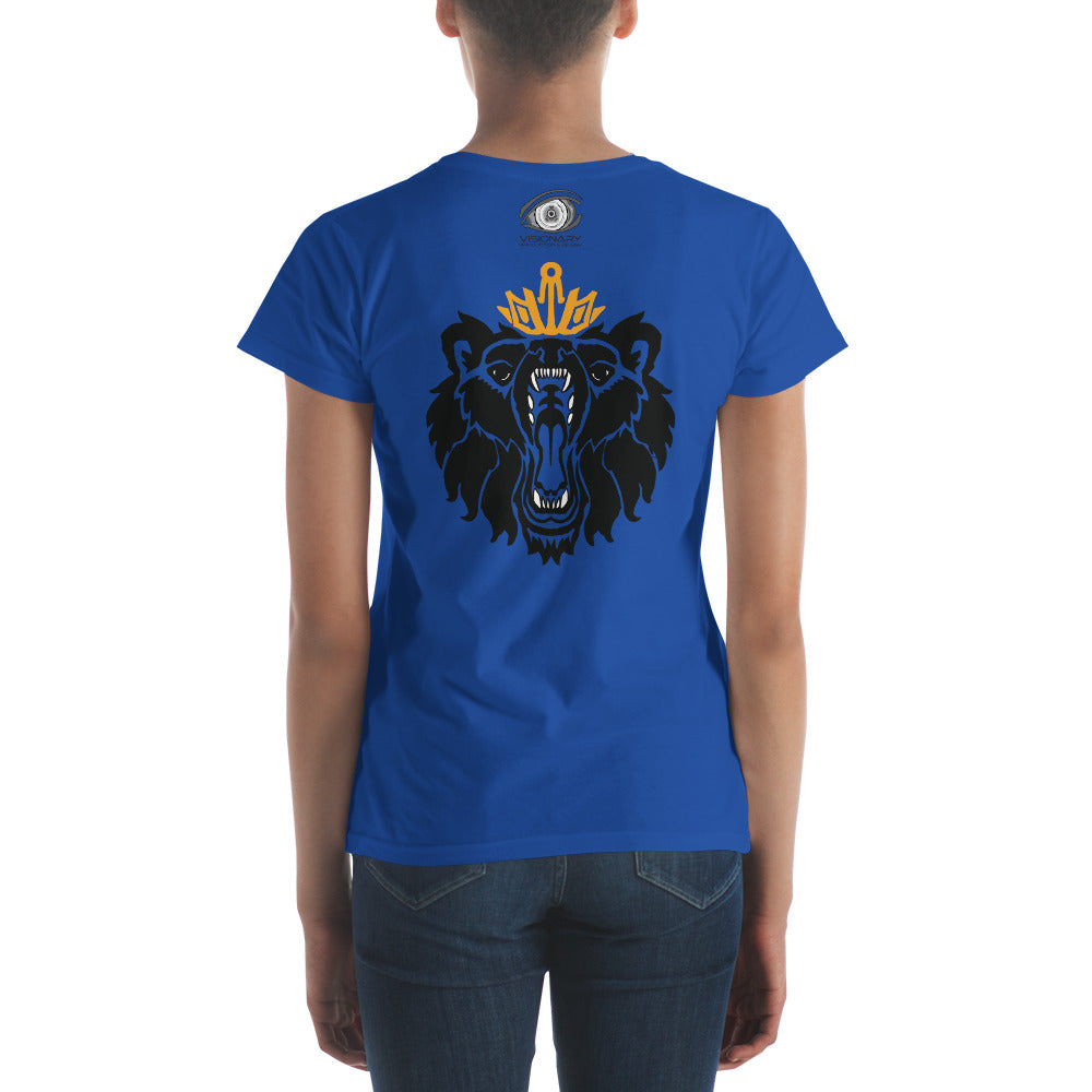 Women's Short Sleeve T-Shirt “Royal Bear” Adventurers Front/Crest Back