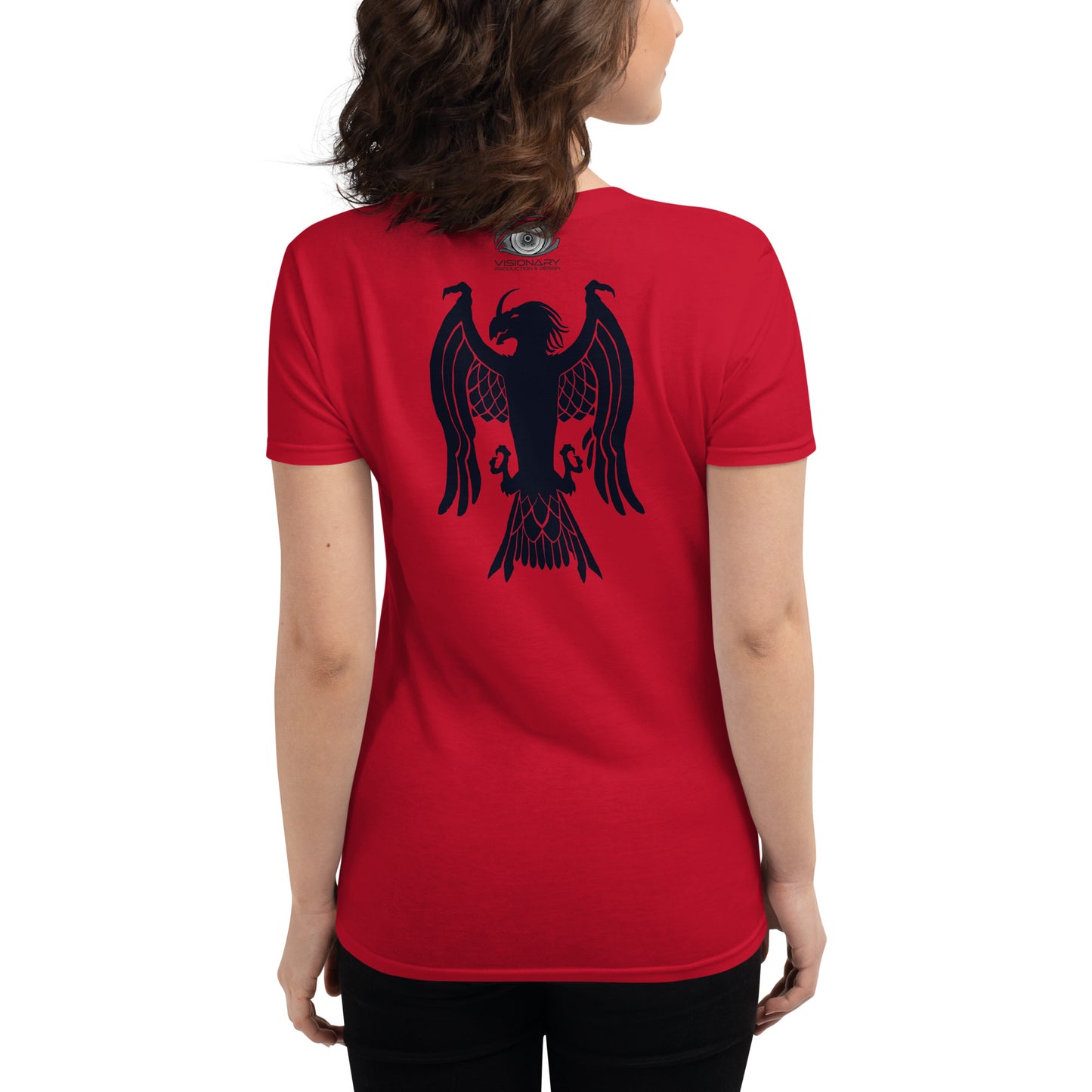 Women's Short Sleeve T-Shirt “Dragon Hawk” Adventurers Front/Crest Back