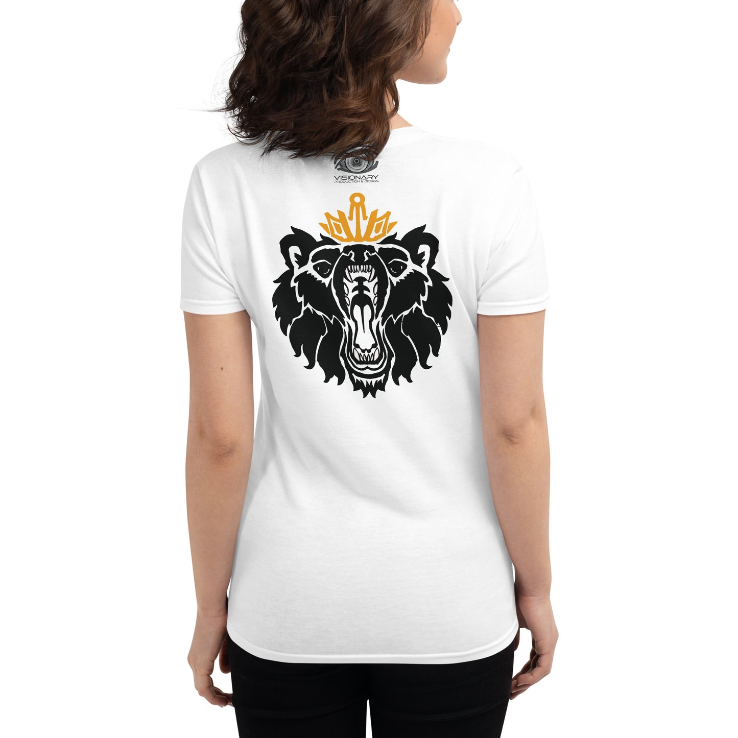 Women's Short Sleeve T-Shirt “Royal Bear” Adventurers Front/Crest Back