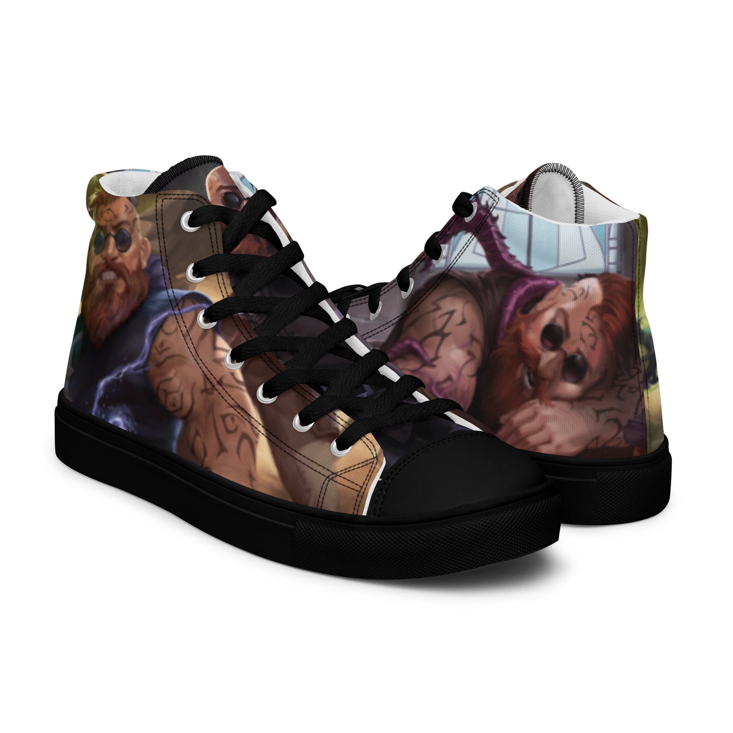 Women’s High Top Canvas Shoes "Paperwork" "Surrounded" "Rescue"