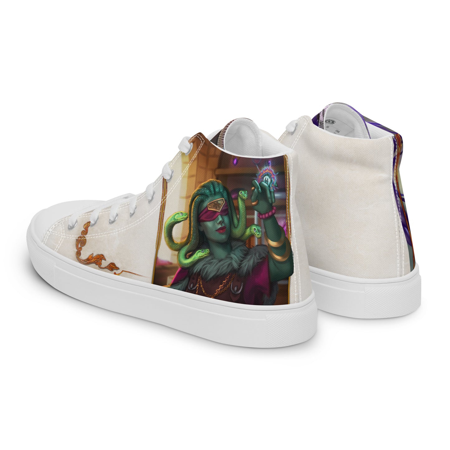 Women’s High Top Canvas Shoes “Stone Snakes"