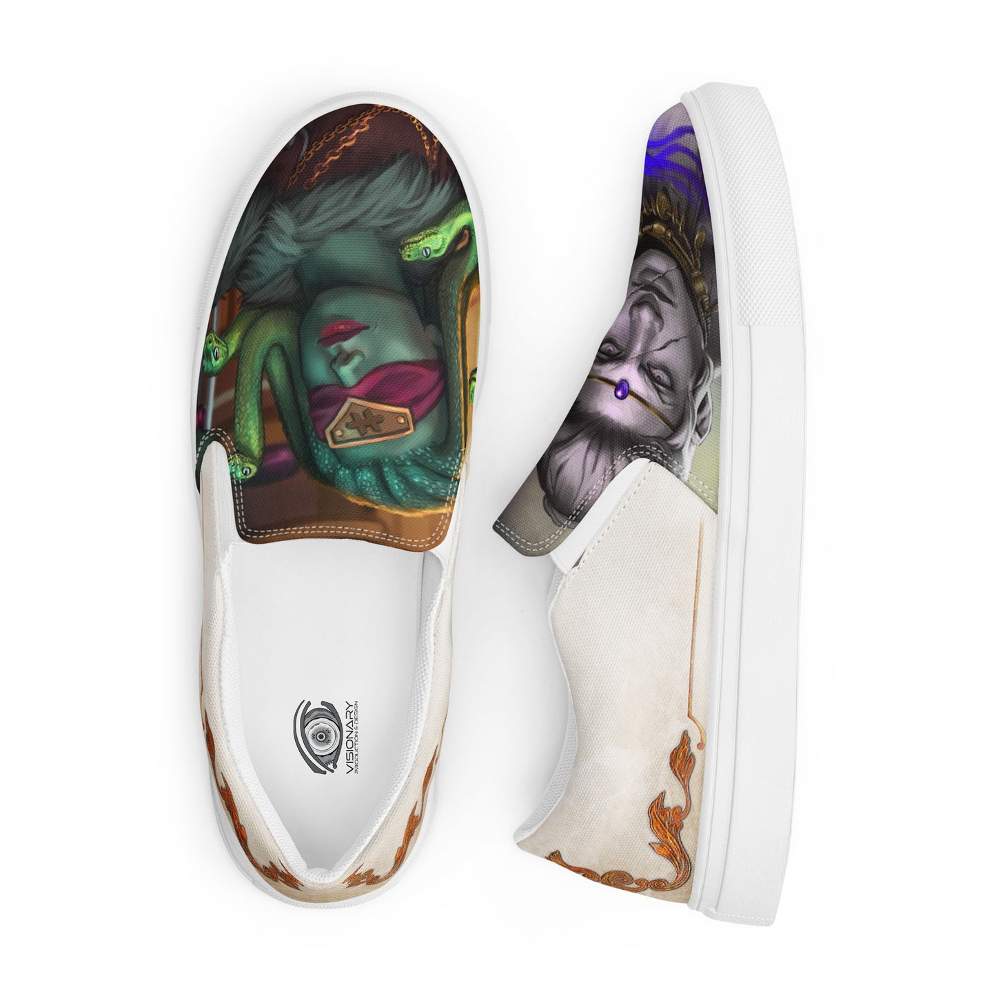 Women’s Slip-On Canvas Shoes “Stone Snakes"